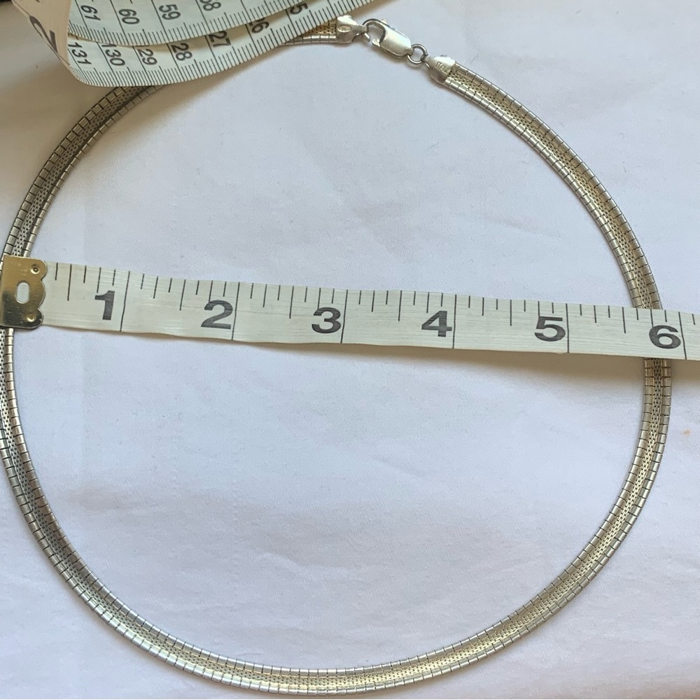 925 Omega Necklace - Choker Vintage 28.8g - Picture 5 of 12